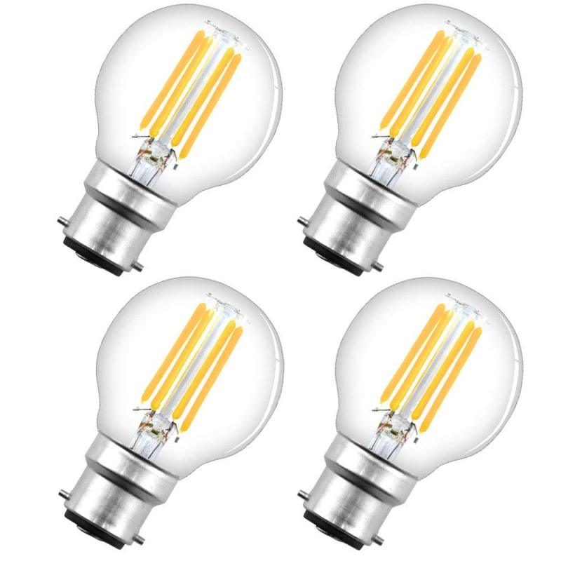 Dimmable B22 Bayonet 4W Classic Vintage Antique Bulbs B22 Dimmable, 40W Incandescent Bulb Replacement G45 Filament LED Light Globe Bulb (4-Pack)