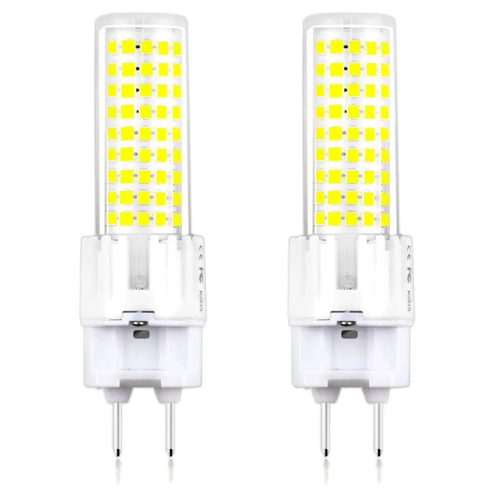 LED G12 Bulb 15 Watt G12 Bi-Pin Base Corn Bulbs 150W Halogen Replacement  G12 T6 Metal Halide Light Bulb Equivalent Ceramic G12 Base Light Bulbs, image size:1000x1000