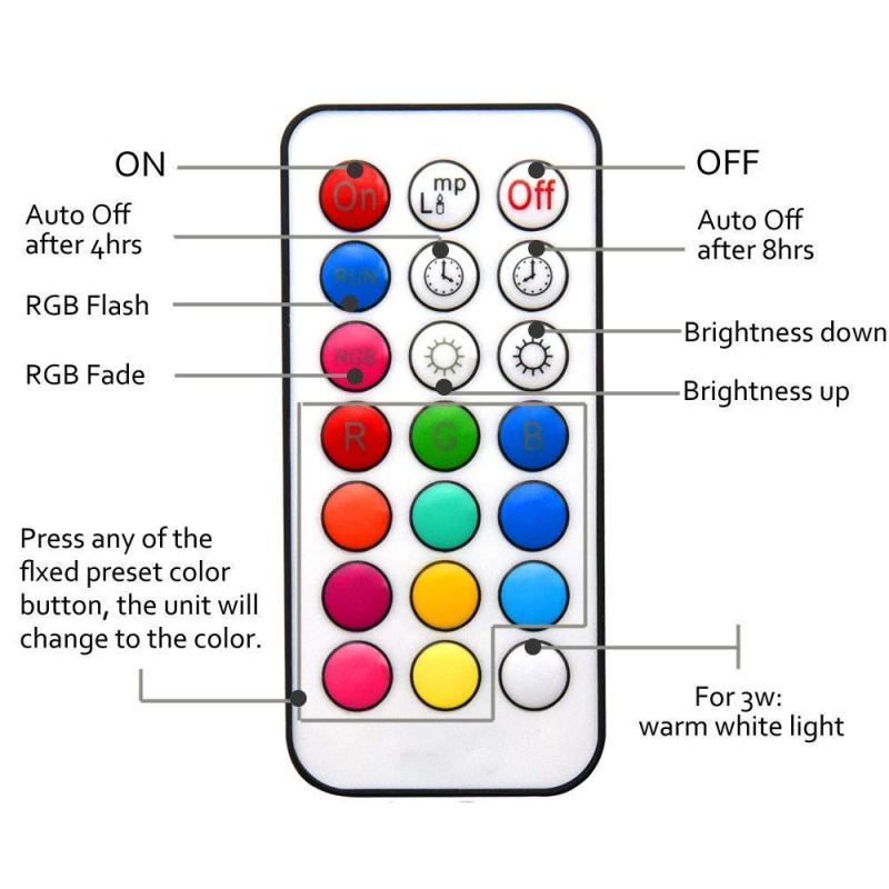 Lustaled Dimmable RGB + Warm White LED Color Changing Light Bulbs C35 E26 Color LED Memory Timer Function with Remote Control for Decoration Lighting