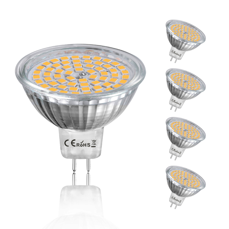 4W MR16 GU5.3 LED Light Bulb 120 Degrees 35W MR16 Halogen Replacement Non-dimmable GU5.3/GX5.3 LED Spotlight for Recessed Ceiling Downlight (5-Pack)