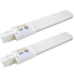 Bonlux 2-pack 6W GX23 LED light Bulbs 2-Pin LED PL Retrofit Lamp 13W GX23 Base CFL Replacement GX23 LED Tube PL Horizontal Recessed Down Light