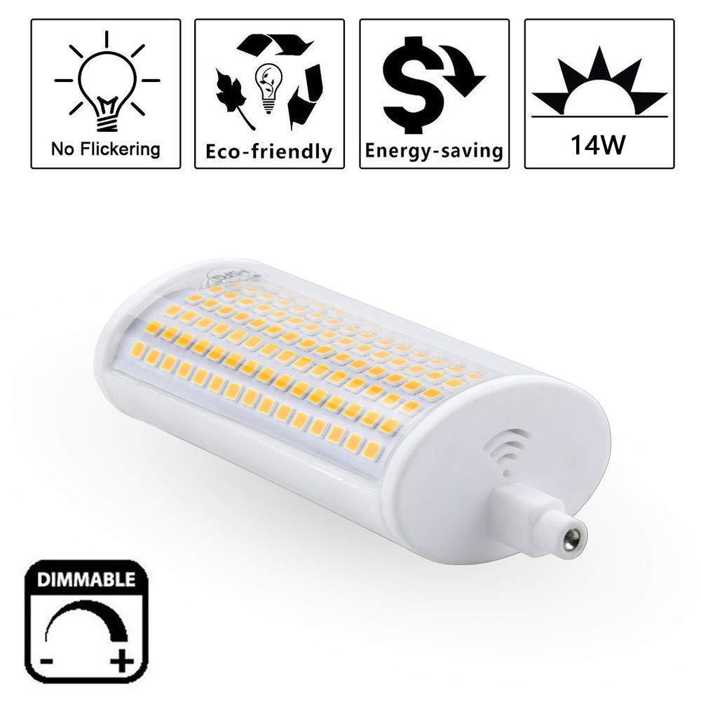 Bonlux 118MM LED Light Bulb Soft White J118 R7S Dimmable LED Flood Light 14 Watt Double Ended LED Bulb, J Type Halogen 100-150W R7S Quartz Tube Lamps