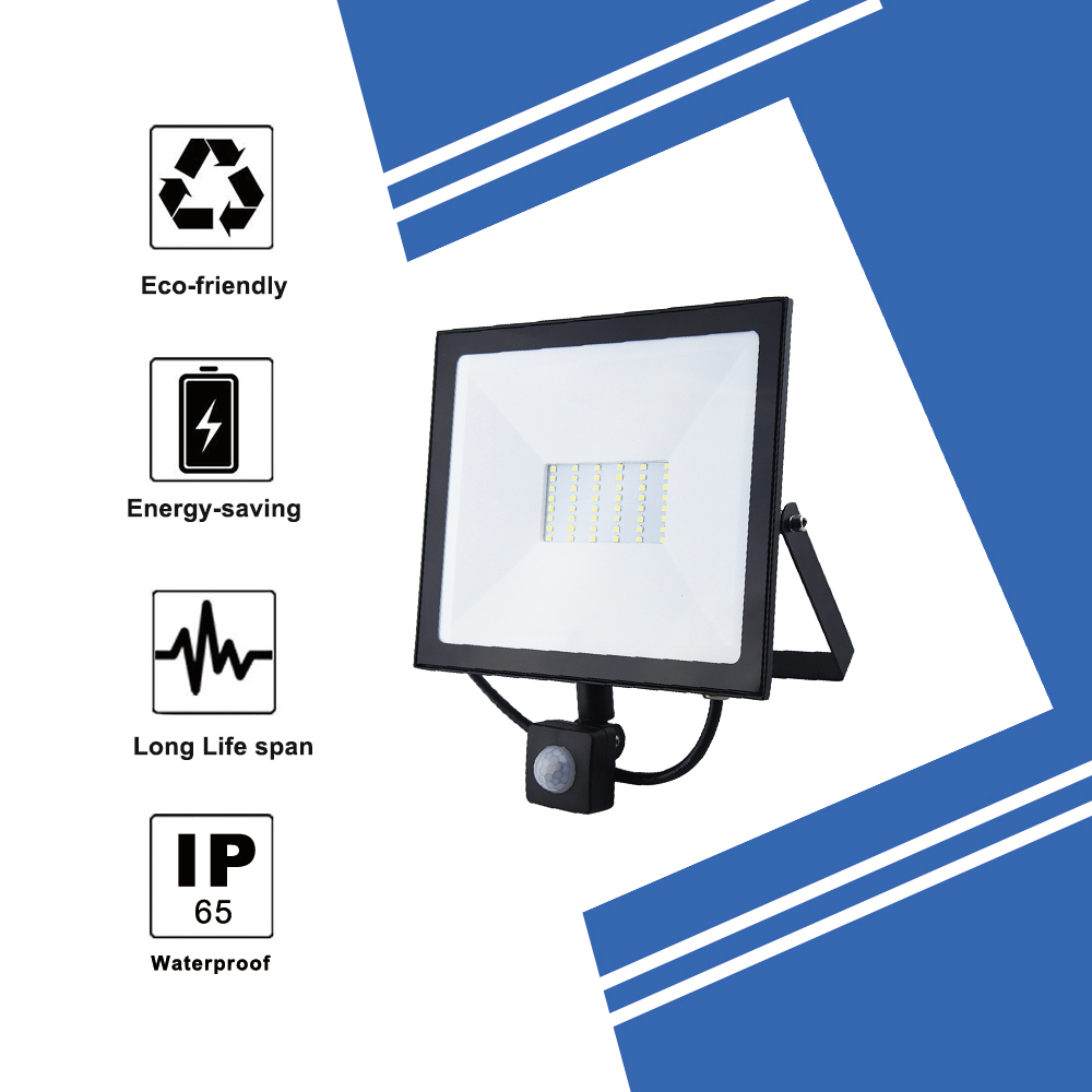 Bonlux LED Motion Sensor Security Flood Light Outdoor LED Work Light IP65 Waterproof Landscape LED Wall Light for Garage, Garden, Porch, Lawn and Yard