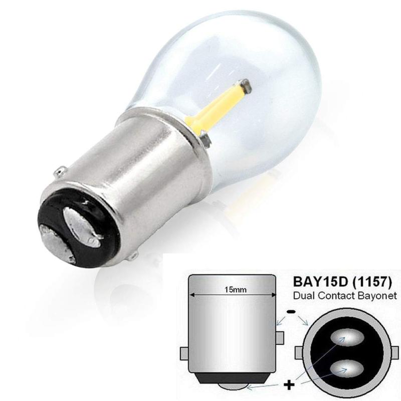 Luxvista 1157 Bay15d Light Bulb DC12-18V P21W Passenger Car Rear Fog Light 5630 2057 2357 7528 Signal Lamp LED COB Filament Turn Tail Brake Light Bulb