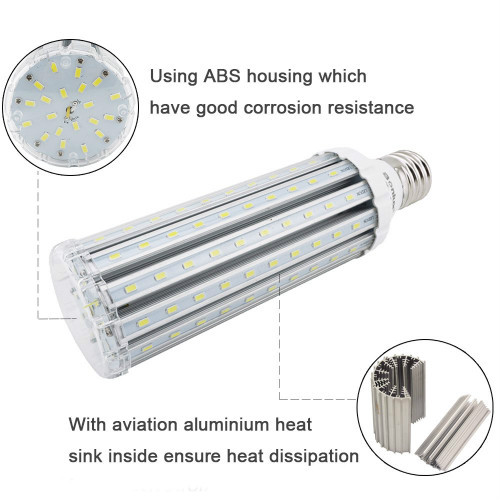 Bonlux LED Corn Bulb E39 Mogul Screw Base E40 45W LED Commercial Corn Light High Bay LED Retrofit Bulb For Garage Street Path Light