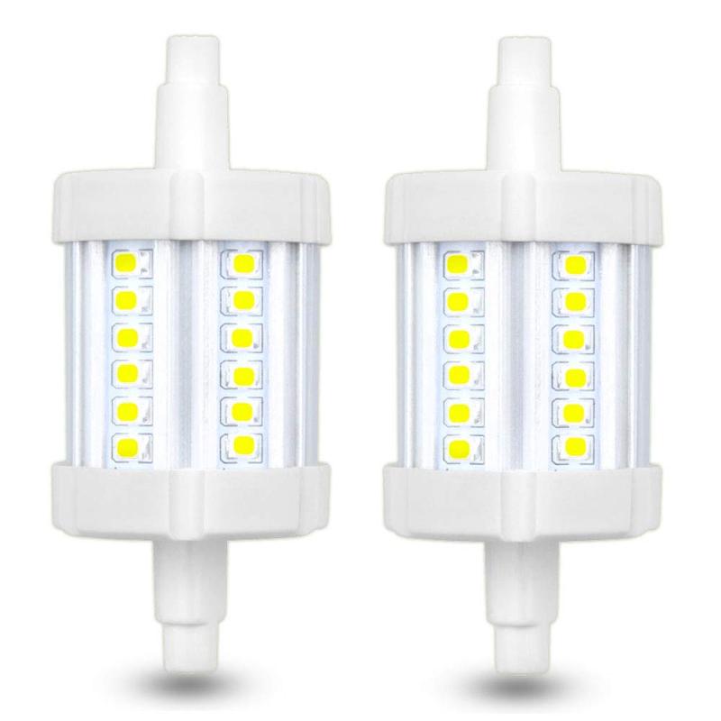 Bonlux LED R7S 78MM LED Light Bulb, 6W LED J78 R7S Double Ended Base Light Bulb, Replace 100W T3 Halogen R7S J Type Base Quartz Tube Lamp(2-pack)
