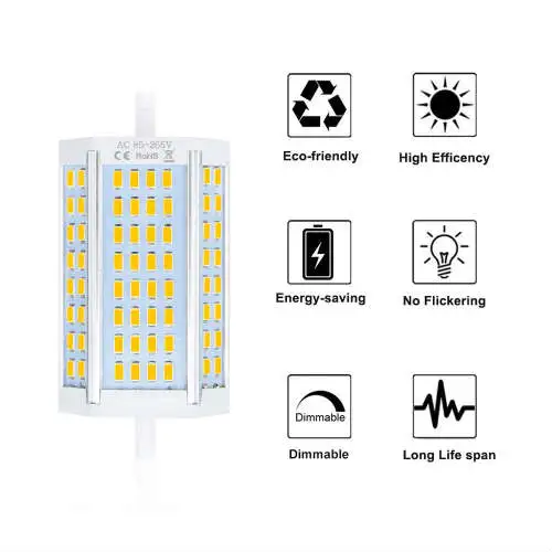 Bonlux 30W R7S J118 LED Bulb T3 R7S Dimmable Light J Type  Double Ended 300W Halogen R7S 118MM LED Floodlight Replacement Lamp