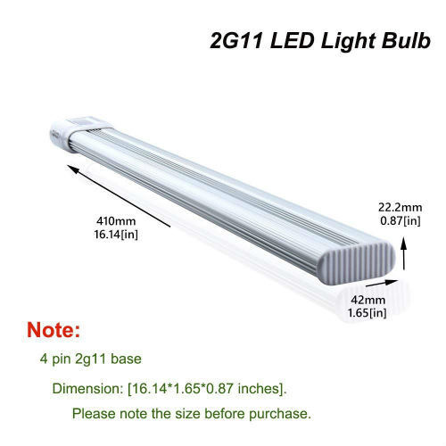 Bonlux 2G11 LED Bulb 18W Non-dimmable 4-pin 2G11 Base LED Tube Light 2G11 Horizontal Plug LED PL Lamp for 34W Fluorescent Equivalent Lamp Replacement