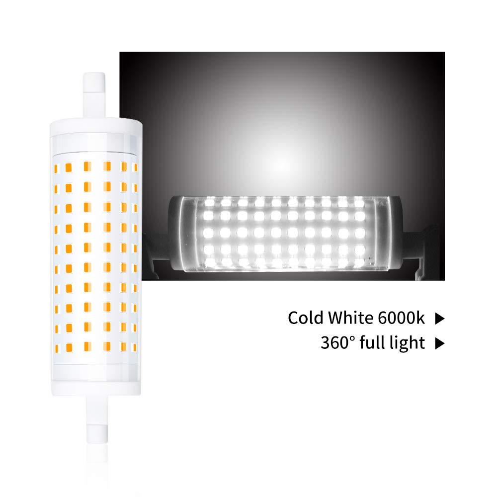 Luxvista 15W Dimmable R7s LED Bulb 118mm  Double Ended R7s J118 J Type LED Light Bulb 150W Halogen Bulbs Equivalent for Floodlight, Workshop Lighting,