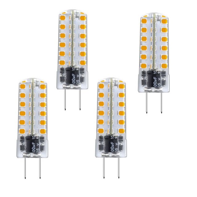 2x GY6.35 LED Light Bulbs - 6W 12V AC/DC 2835 Ceramic - Corn Bulb Style