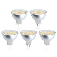 Bonlux MR16 GU5.3 LED Light Bulb 5W (50W Halogen Bulbs Equivalent) GU5.3 Bi-pin Base LED Spotlight (5-Pack)