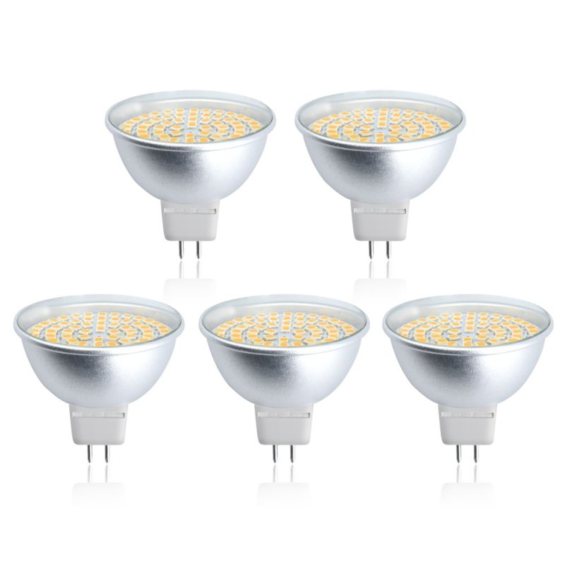 Bonlux MR16 GU5.3 LED Light Bulb 5W (50W Halogen Bulbs Equivalent) GU5.3 Bi-pin Base LED Spotlight (5-Pack)