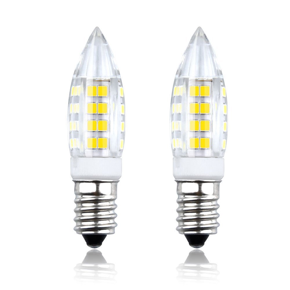 Bonlux 2-Pack E14 LED Candle Bulbs Small Edison Screw 4W E14 SES LED Light Bulbs Replace Halogen Bulbs E14 40W Bulb