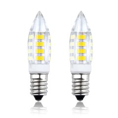 Bonlux 2-Pack E14 LED Candle Bulbs Small Edison Screw 4W E14 SES LED Light Bulbs Replace Halogen Bulbs E14 40W Bulb