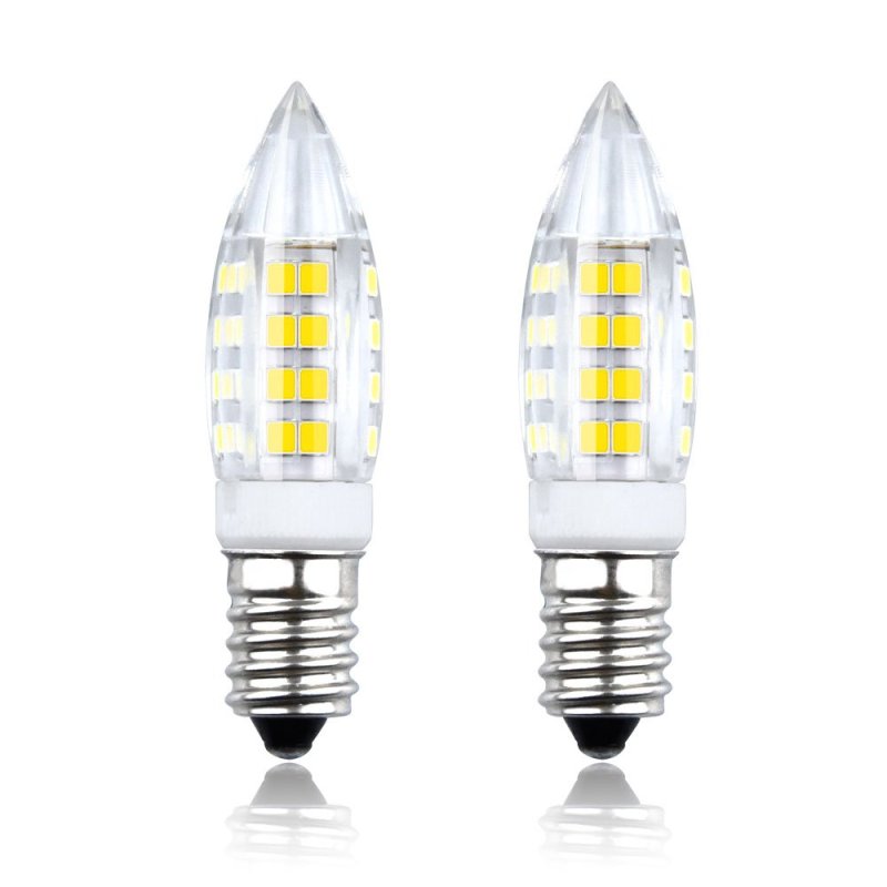 Bonlux 2-Pack E14 LED Candle Bulbs Small Edison Screw 4W E14 SES LED Light Bulbs Replace Halogen Bulbs E14 40W Bulb