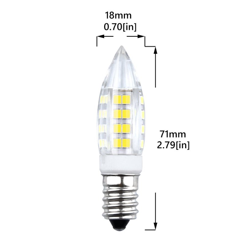 Bonlux 2-Pack E14 LED Candle Bulbs Small Edison Screw 4W E14 SES LED Light Bulbs Replace Halogen Bulbs E14 40W Bulb