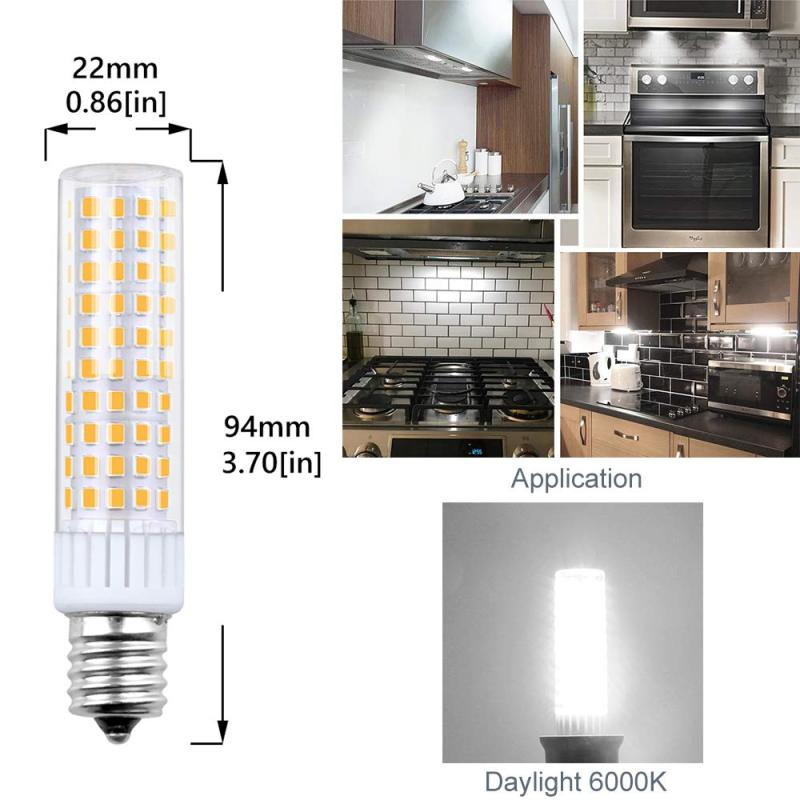 Bonlux 8.5W Dimmable LED E17 Appliance Light E17 Intermediate Base 100W Halogen Equivalent Under-Microwave Stove Light (4-Pack)