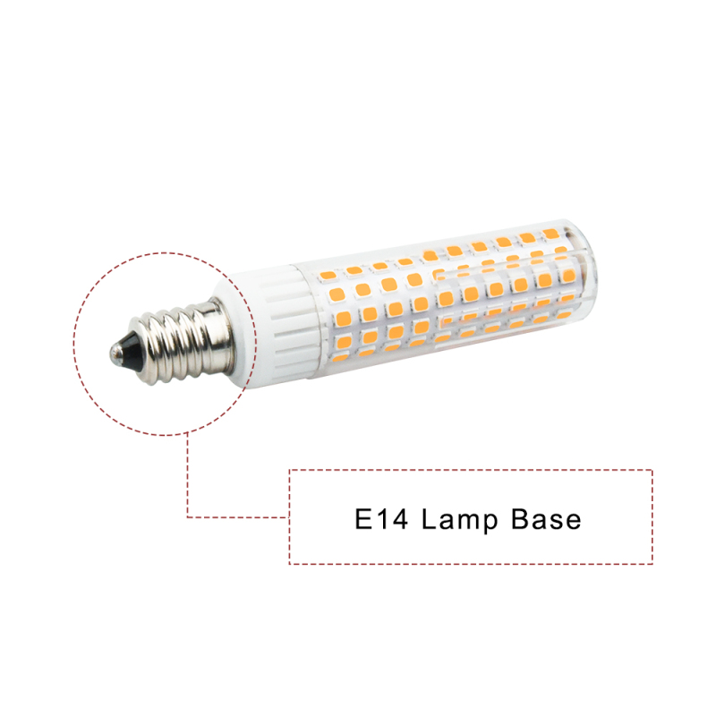 Bonlux Dimmable 8.5W E14 LED Light Bulb, T3/T4 Candelabra Base E14 Ceiling Light 100W Halogen Replacement Candle Corn Bulb, 3-Pack