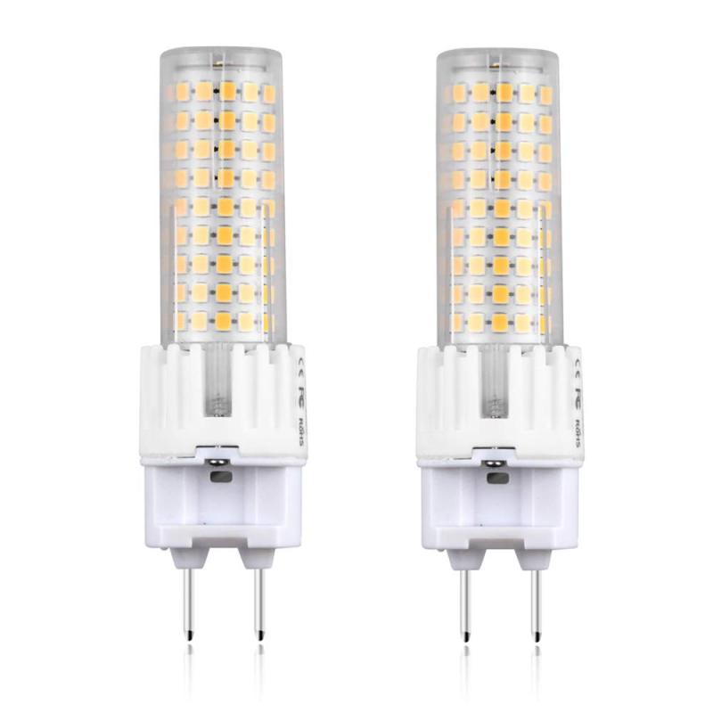Bonlux 15W G8.5 LED Light Bulb G8.5 Bi Pin Base Corn Light 150W Halogen Replacement, 2-Pack