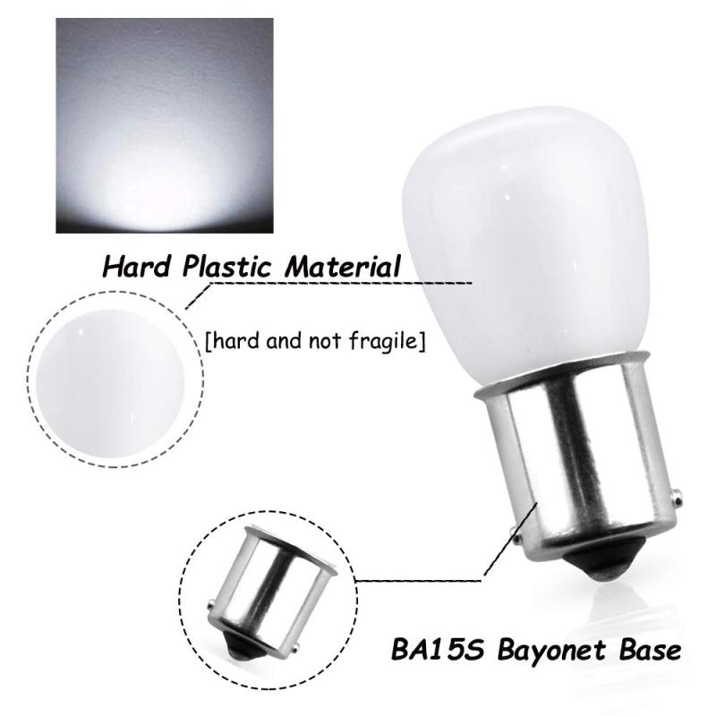 Lustaled LED 1156/1141 LED Vanity Bulbs 2W RV Light Bulbs BA15S Bayonet Base for Motorhome 5th Wheel Marine Boat Tail RV Camper Lighting (2 -Pack)