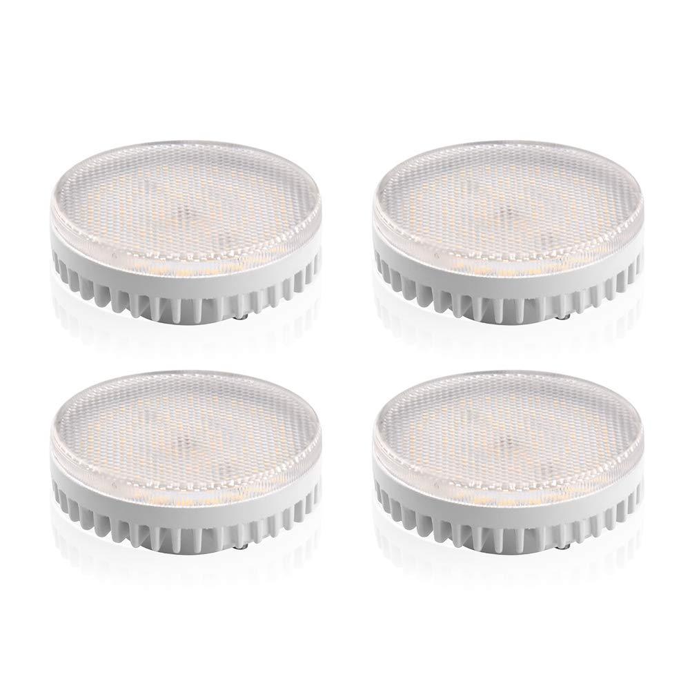 Luxvista LED Gx53 Light Bulb - 10W Gx53 LED Under Cabinet Light Ceiling Down Light Replacement Traditional Halogen Gx53 Spotlight f (4-Pack)