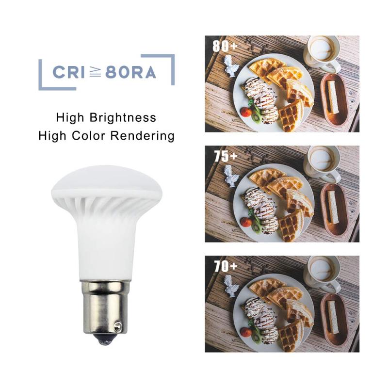 Bonlux 1383 R12 LED Elevator Light Bulb 1156 Single Contact BA15S Long Neck Reading Bulbs 3W BA15S SC Bayonet Base Reflector Elevator LED Bulb  (2-Pac