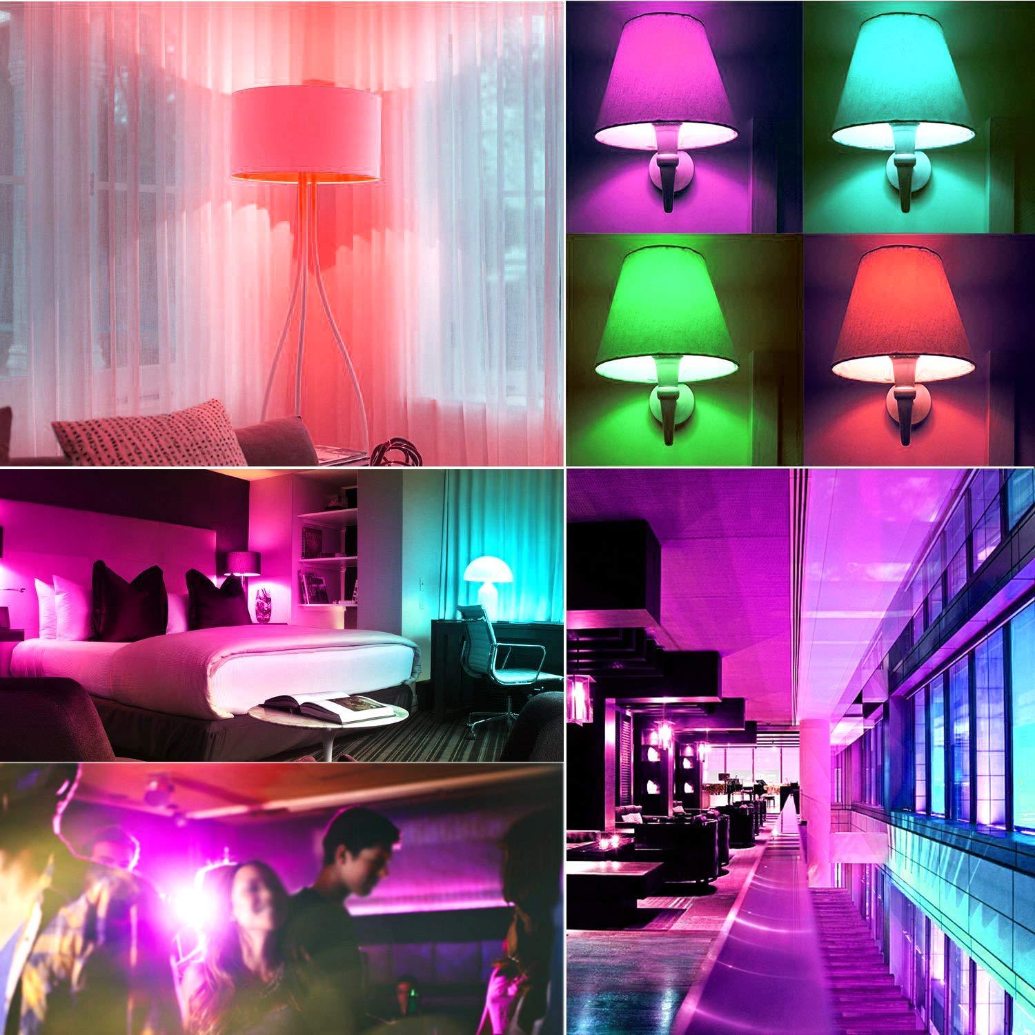 Bonlux Colour Changing RGB E14 Dimmable LED Candle Bulb 3W, 12 Color, Memory & Timing Function, RGB Coloured SES LED Light Bulbs