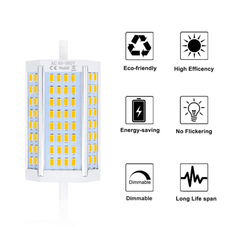 For Germany 100% Free 30W R7s 118mm LED Lampe Dimmbar Warmweiß