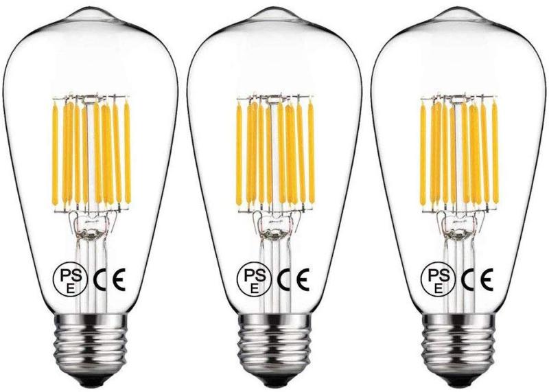For UK 100% Free 10W ST64 E27 LED Filament Bulb Warm White 100W Incandescent Equivalent
