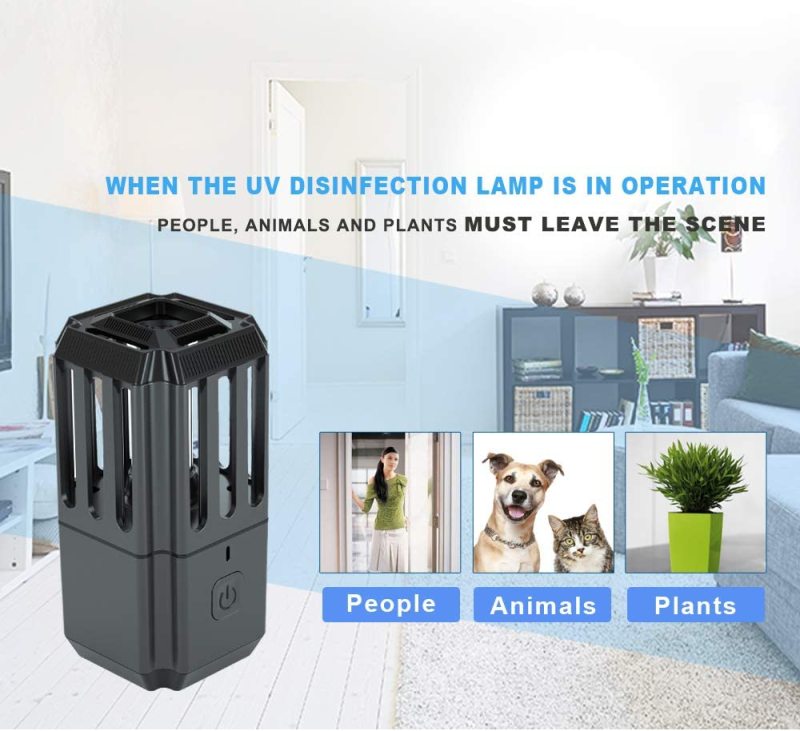 Free For USA Portable UV Sterilizer Disinfection Lamp, USB Port UVC &amp; Ozone Air Sanitizer