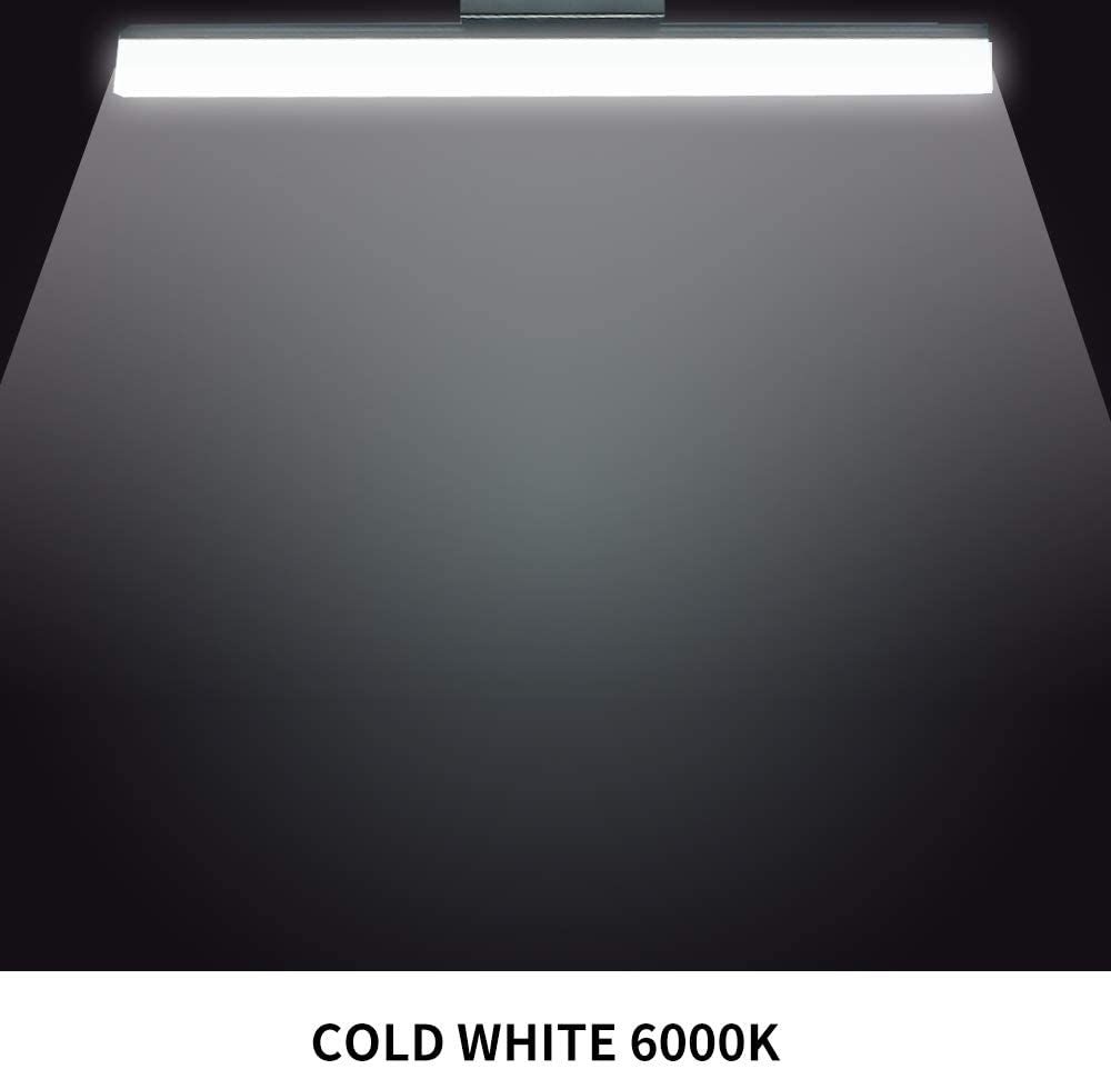 22.4”LED Bathroom Vanity Light Fixtures Over Mirror 9W Modern Bathroom Mirror Front Wall Lamp Stainless Steel Bath Vanity Lighting for Make Up Dressin