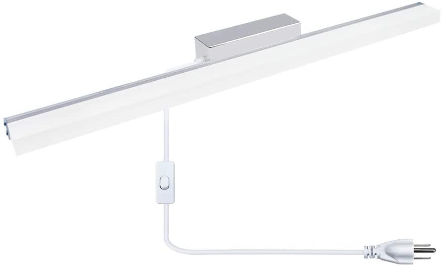22.4”LED Bathroom Vanity Light Fixtures Over Mirror 9W Modern Bathroom Mirror Front Wall Lamp Stainless Steel Bath Vanity Lighting for Make Up Dressin
