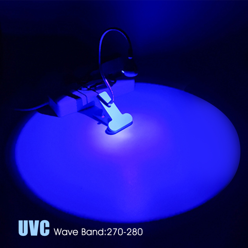 Flexible USB UVC Germicidal Lamp, UV Ozone Light Sterilizer Portable Ultraviolet Disinfection Lamp Air Purifier for Office Hotel Wardrobe Shoe Cabinet