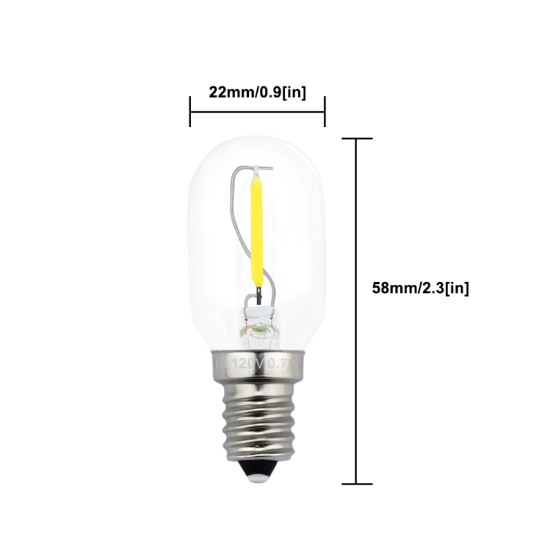 1W C7 LED Night Light Bulb - 120V E12 Candélabre Base LED Filament Ampoule Lustre C7 Candle Bulbs 10W Incandescent