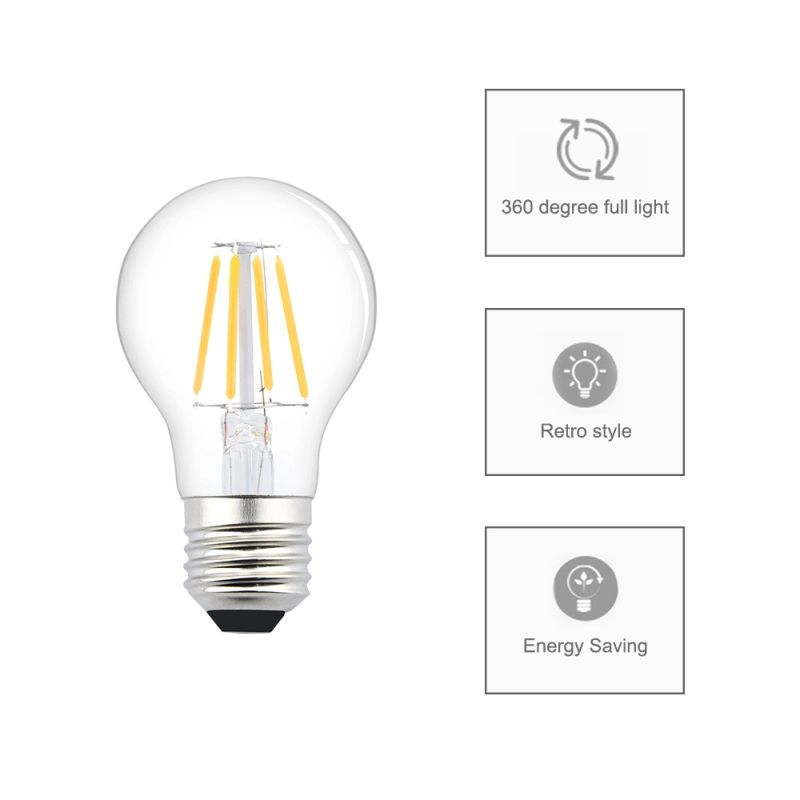 Edison light bulb A19 4W E27 vintage lamp filament illuminantAC / DC 12-36V 360 ° beam angle replacement to 50W(2-pack)