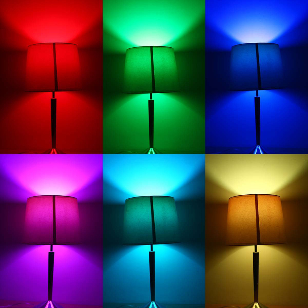 Colour Changing RGB E27 Dimmable LED Bulb 10W 12 Color, Memory & Timing Function, Edison Screw RGBW Coloured LED Light Bulbs