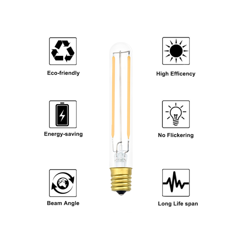 Dimmable T6.5 E17 LED Appliance Bulb - 4W LED T6.5 Exit Sign Clear Light Intermediate Base 40W Incandescent Bulb Equivalent for Refrigerators Freezer