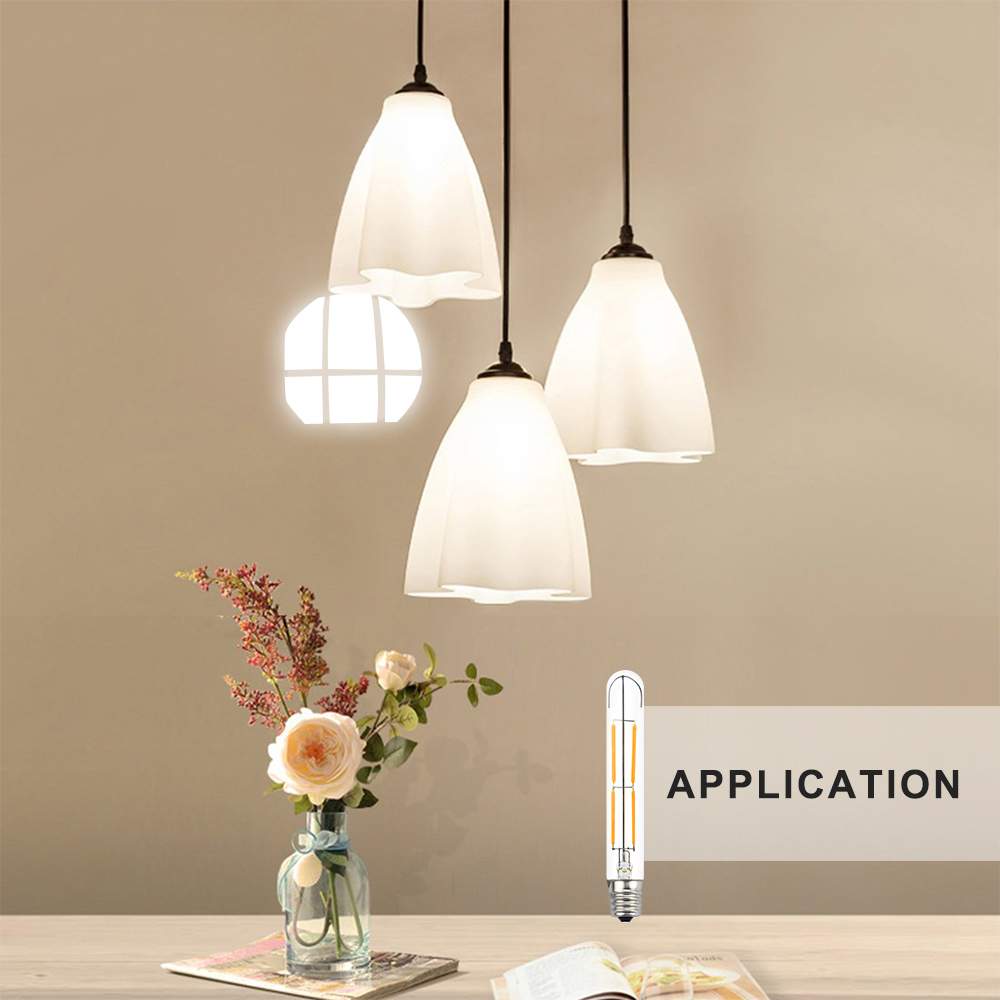 4W Dimmable T6.5 LED Exit Sign Clear Light Bulbs- Lustaled 120V T6.5 LED Appliance Lights E17 Inteediate Base 40W Incandescent