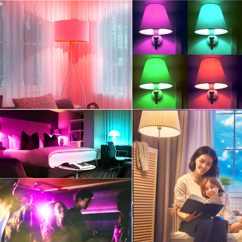 3W E14 Base RGBW LED Bulb of 16 Colors Changed by Remote Control RGB SES Multicolored Flame Candles Dimmable