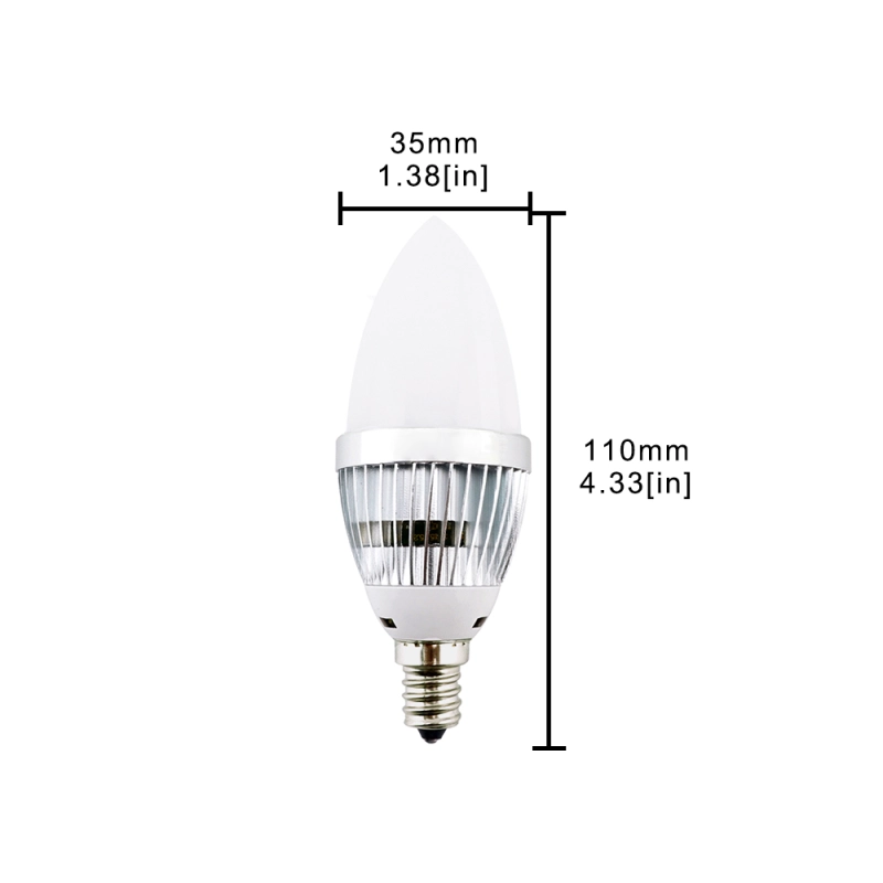 3W Dimmable RGBW LED E12 Candelabra Base Bulb - Lustaled Color Changing C35 LED E12 Chandelier Light Bulbs with Romote Controller