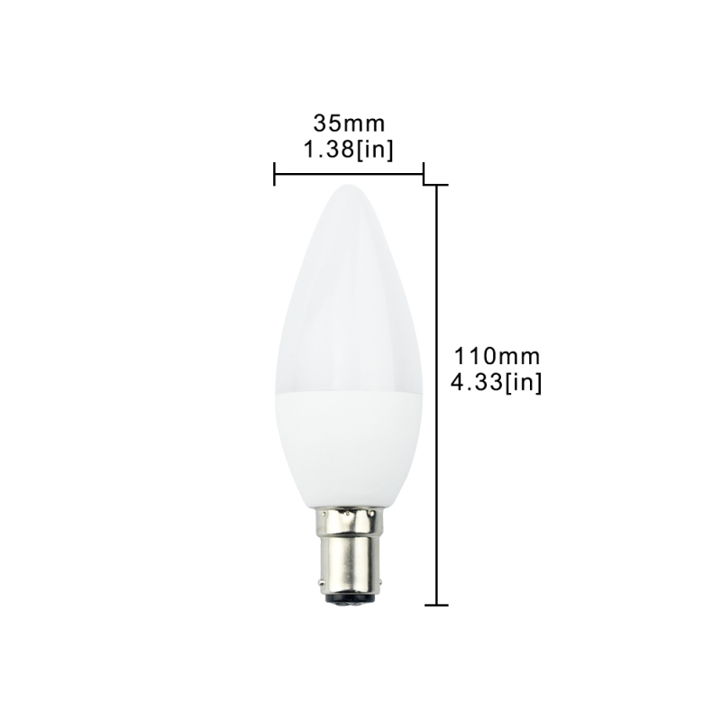 Colour Changing RGB B15 Dimmable LED Candle Bulb 3W, Small Bayonet Cap, 12 Color, Memory &amp; Timing Function, RGBW Coloured SBC LED Candle Light Bulb