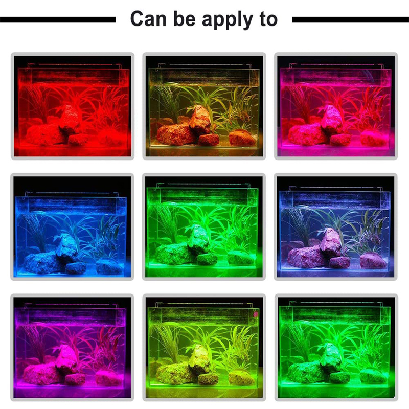 Dimmable RGB LED Aquarium Light LED Color Changing Fish Tank Light (1-Pack)