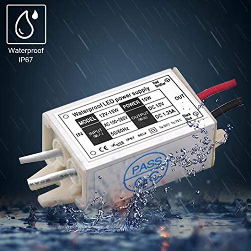 15W LED Power Supply Driver Transformer 120V AC to 12V DC Converter (2-Pack)