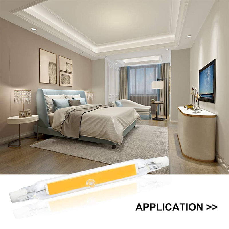5W R7S COB LED Light Bulbs 78mm Double Ended J-Type J78 Linear Light Bulb (2-Pack)