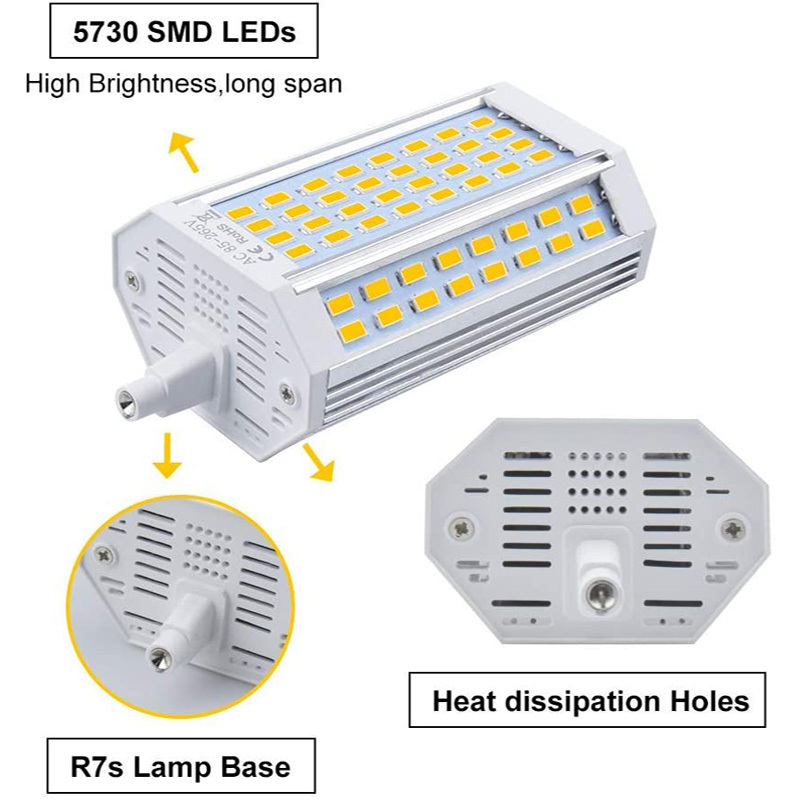 30W Dimmable R7s Linear LED Light Bulb 118mm J-Type J118 R7s LED Floodlight Bulb (1-Pack)