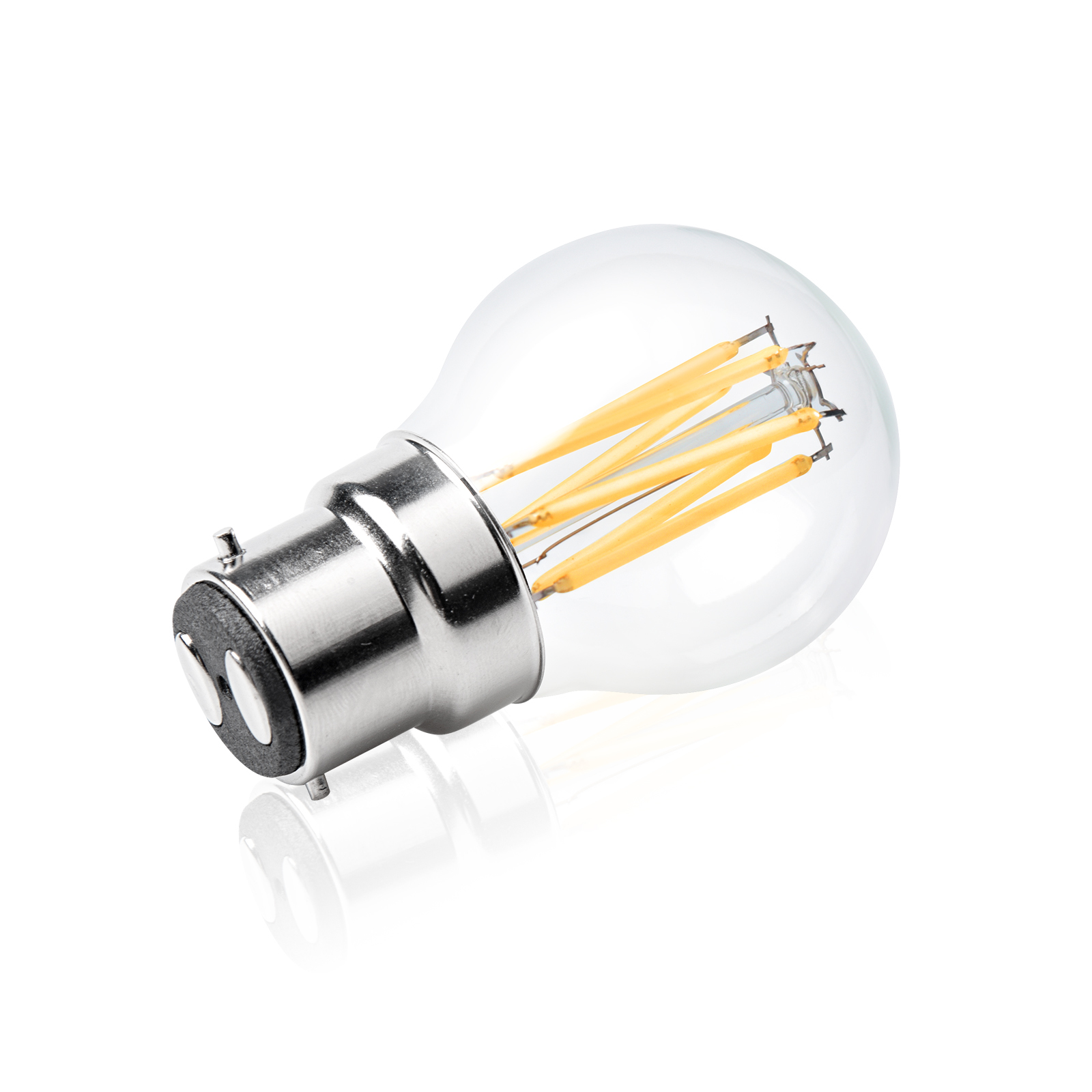 5.8W Dimmable G45 B22 Mini Globe Bayonet Clear Light Vintage Light Bulbs,  40W Halogen Equivalent(4 packs)