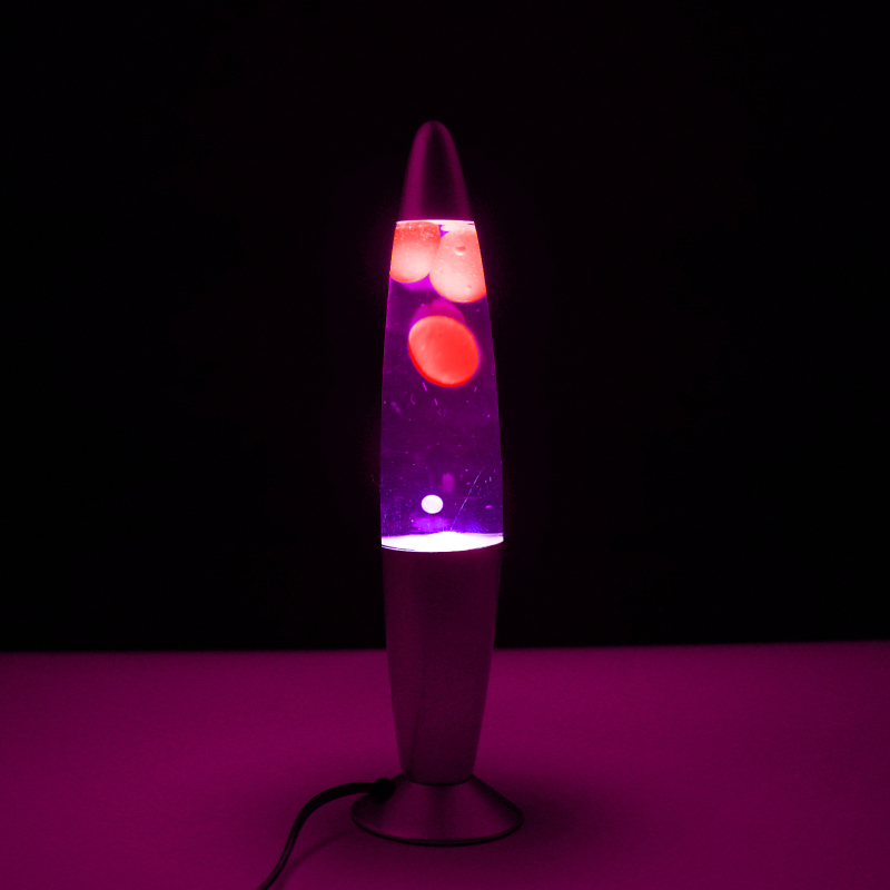 Decorative Lava Lamp in Red and Purple, with E14 R39 25W Halogen Bulb, EU Plug with Switch(1 pack)