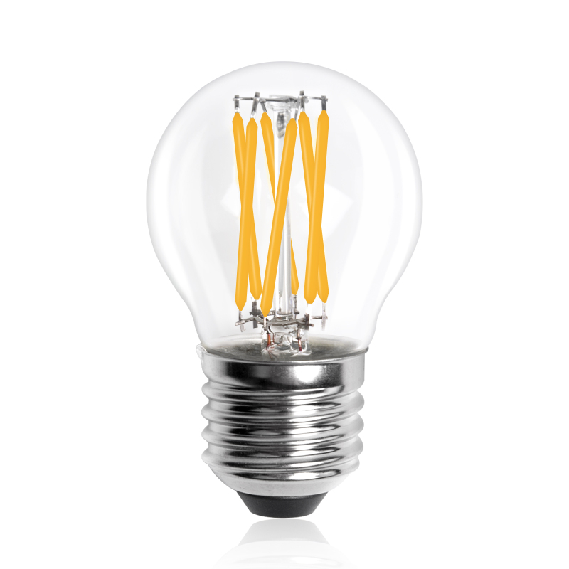 6W E27 G45/P45 ES LED Classic LED vintage Filament light Bulb, 60W Equivalent,(4 packs)