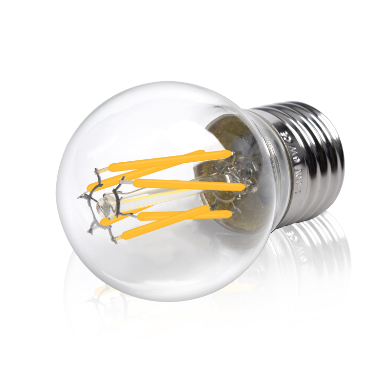 6W E27 G45/P45 ES LED Classic LED vintage Filament light Bulb, 60W Equivalent,(4 packs)