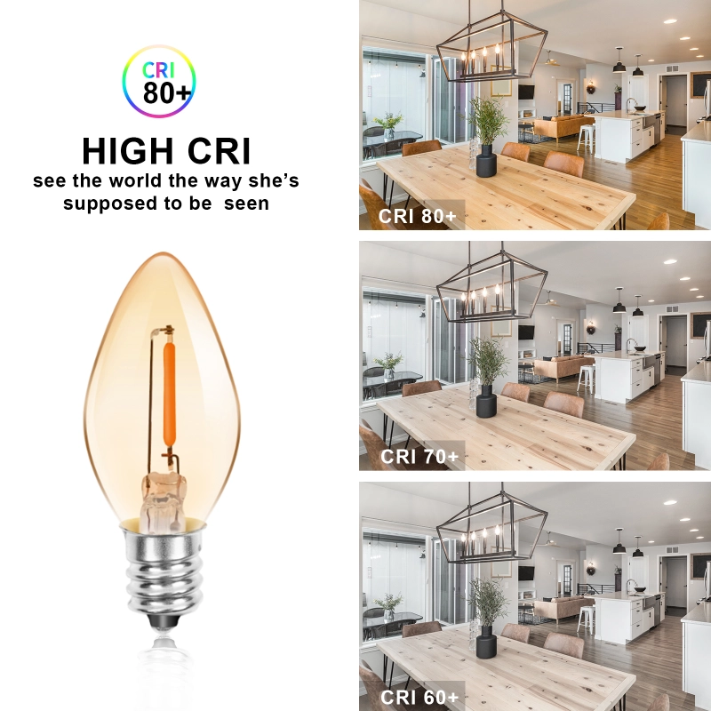 0.5W E14 C7 Ultra Warm White 2200K Vintage Filament Night Light Bulb (6 packs)